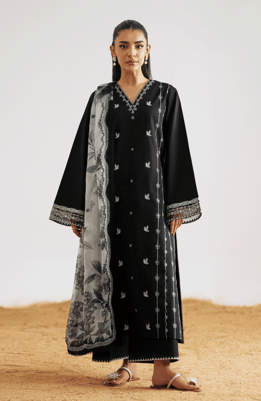 Seran - Monochrome Unstitched Lawn Collection '25