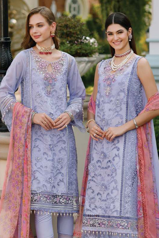 Noor by Saadia Asad - Eid Handwork Schiffli Laserkari Collection '23
