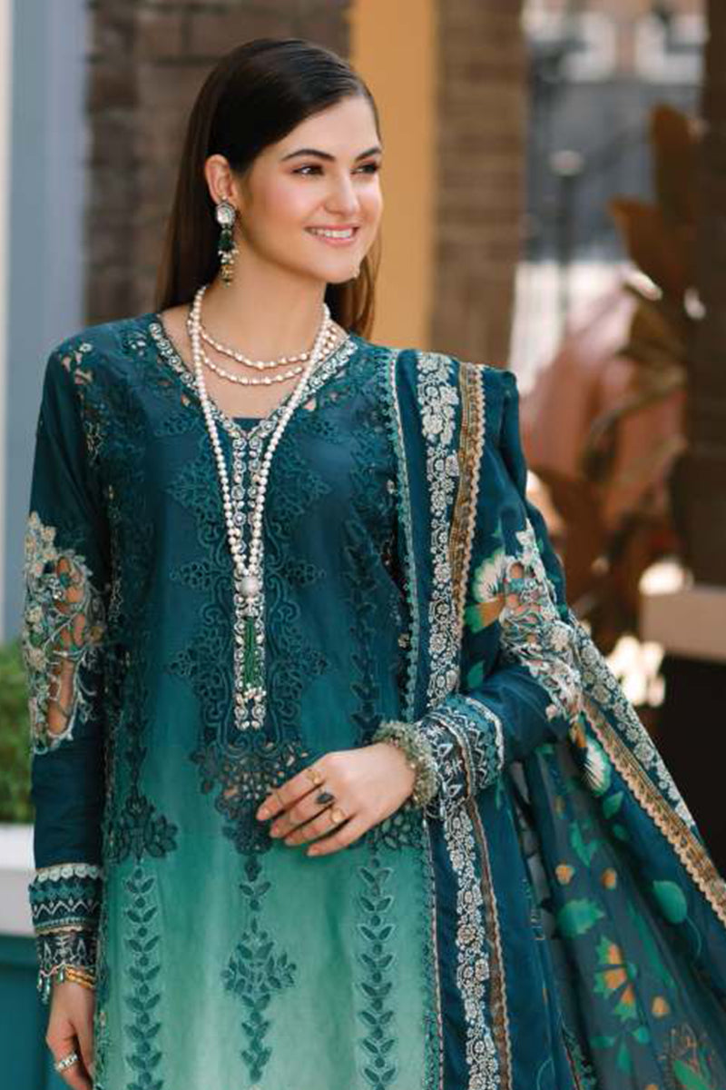 Noor by Saadia Asad - Eid Handwork Schiffli Laserkari Collection '23