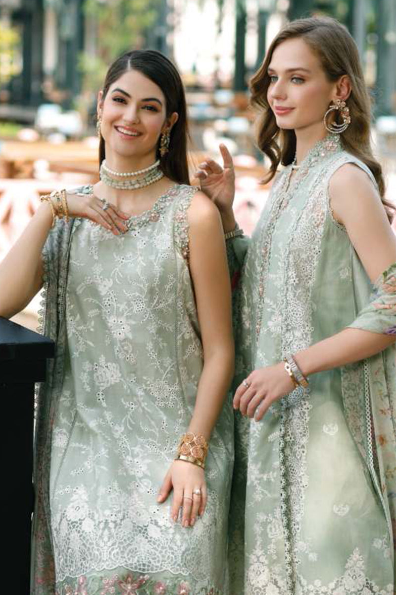 Noor by Saadia Asad - Eid Handwork Schiffli Laserkari Collection '23