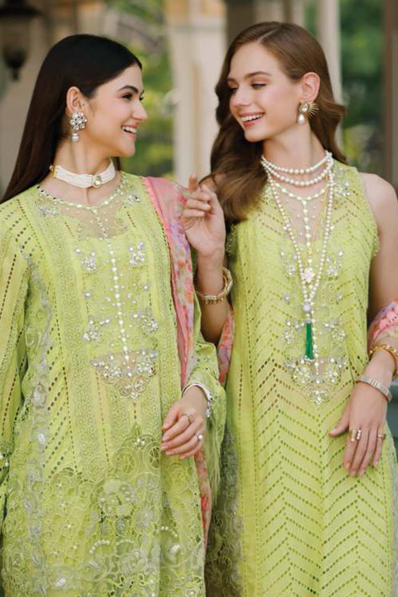 Noor by Saadia Asad - Eid Handwork Schiffli Laserkari Collection '23