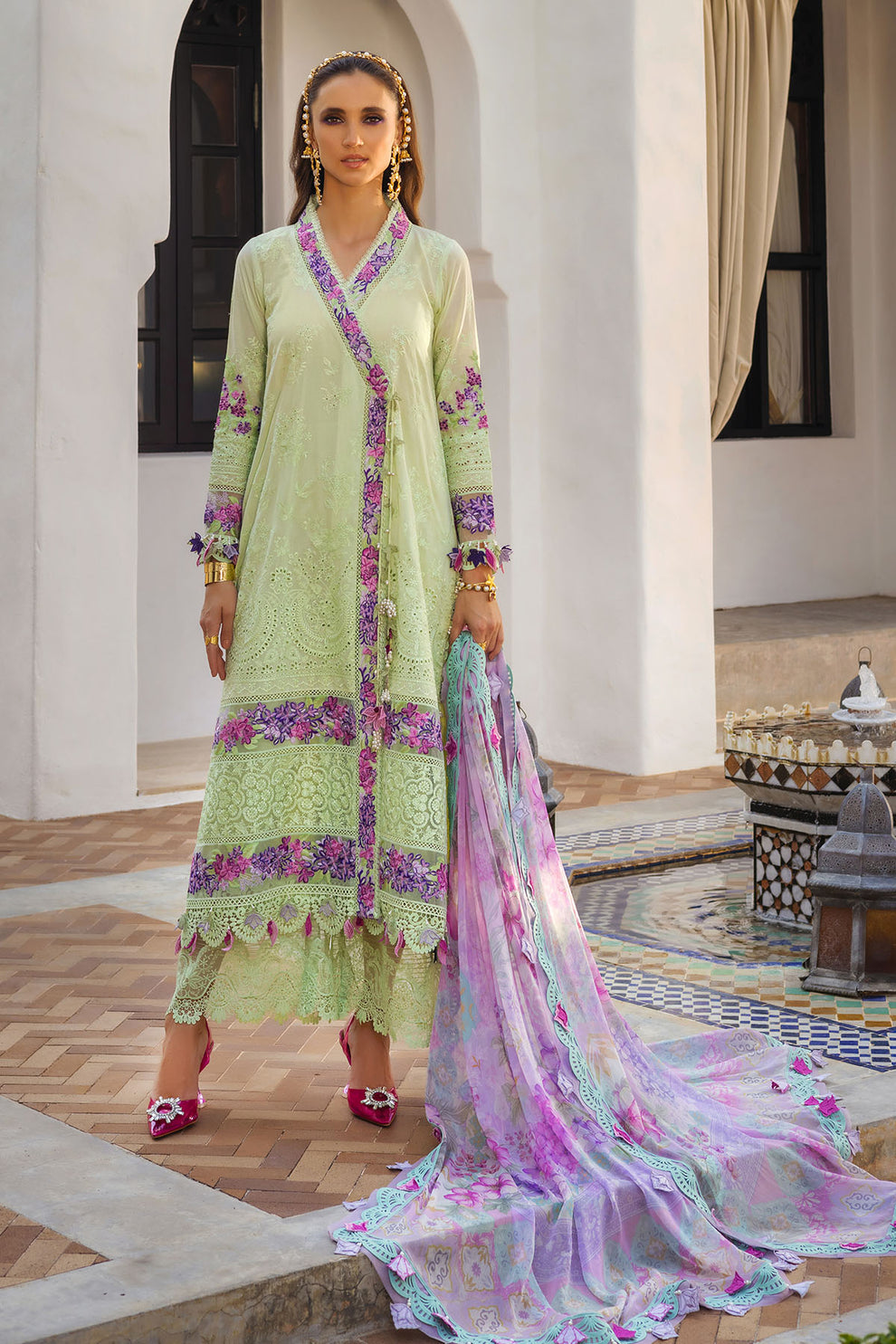 Annus Abrar - NERÓLI Unstitched Luxury Lawn '24