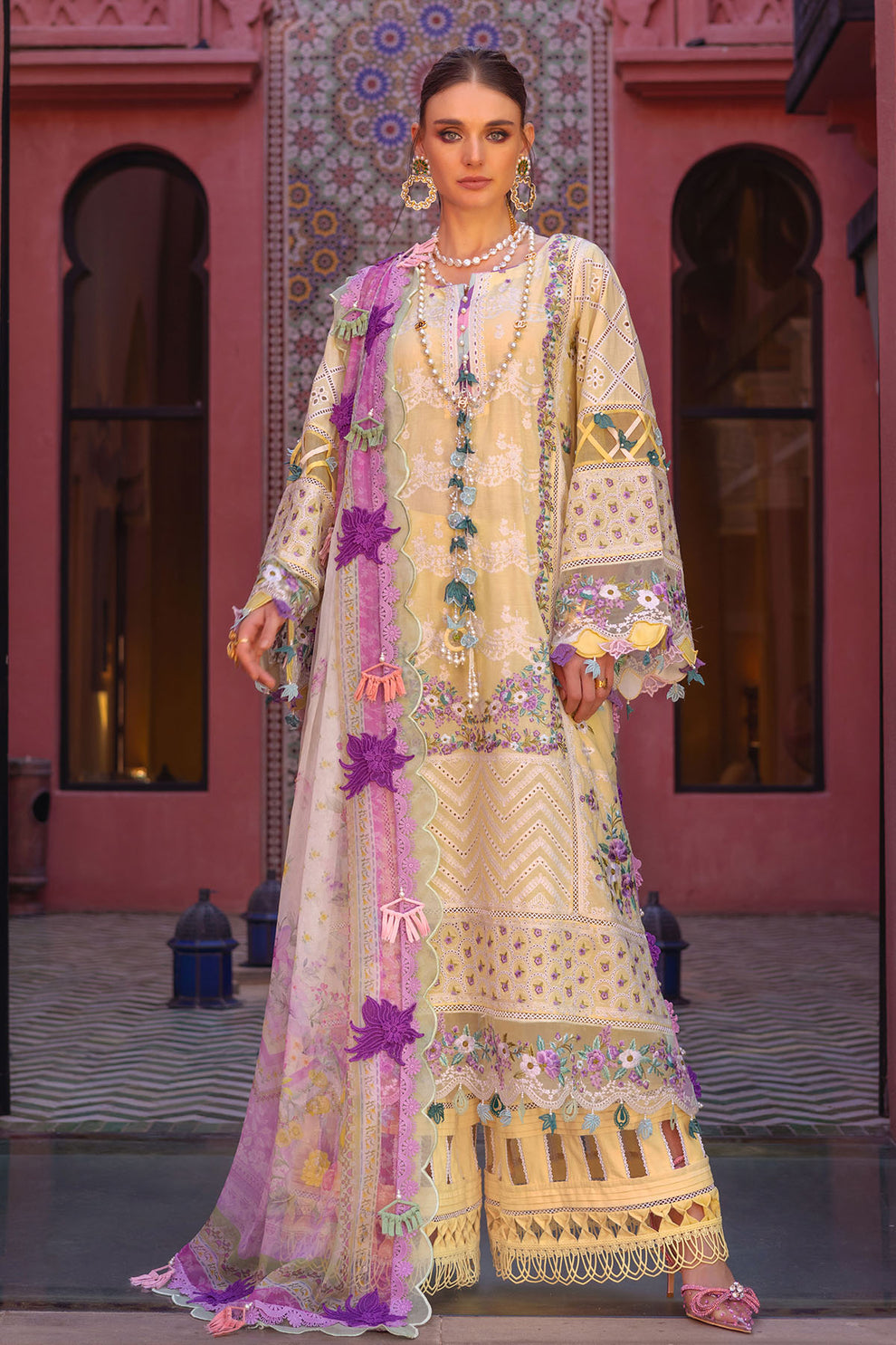 Annus Abrar - NERÓLI Unstitched Luxury Lawn '24