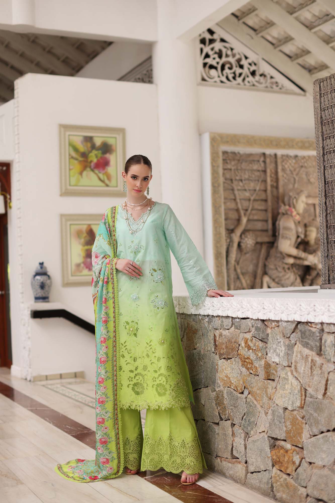 Noor by Saadia Asad - Luxury Chikankari Lawn '24