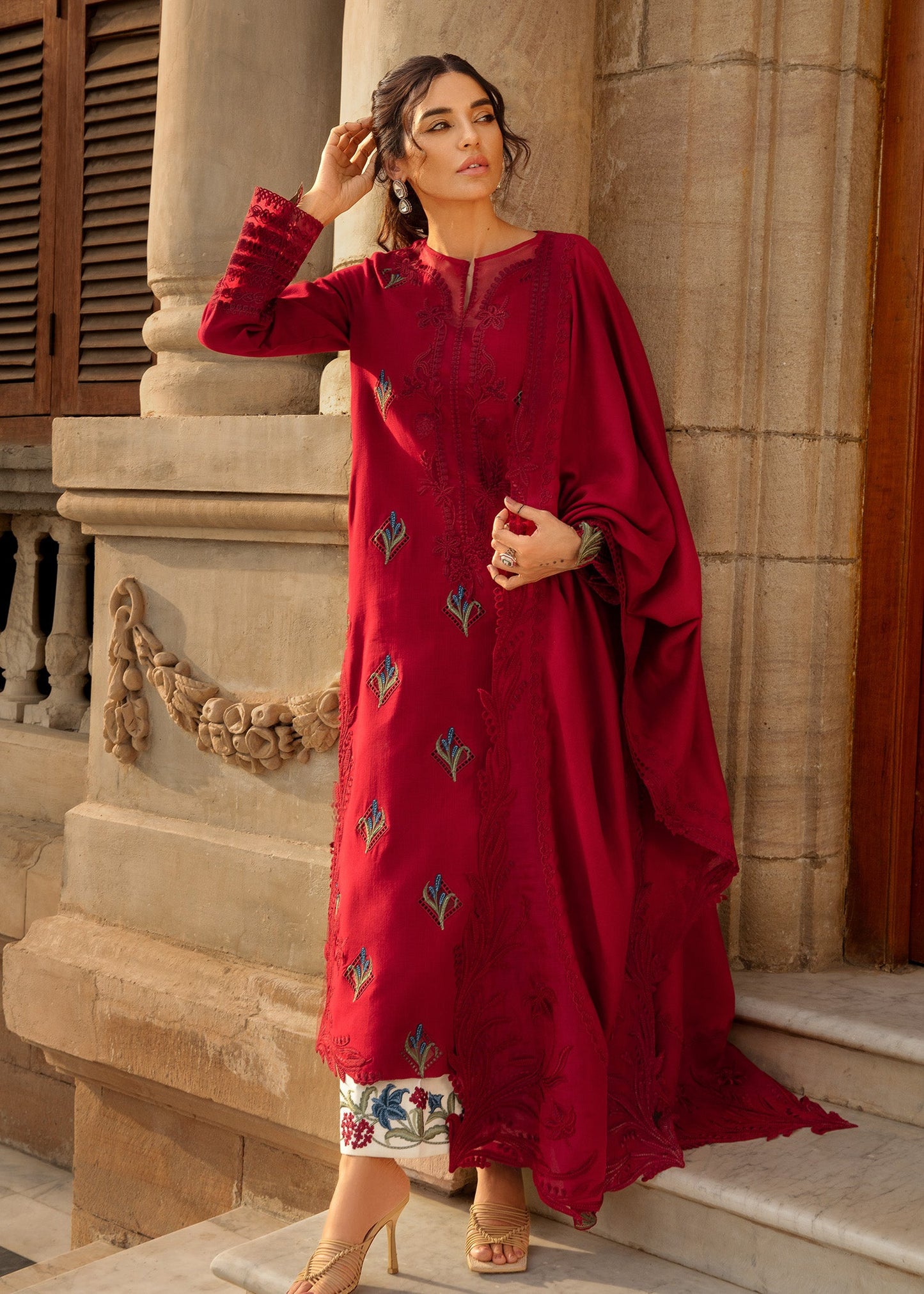 Crimson - Aaleen Winter Unstitched '24