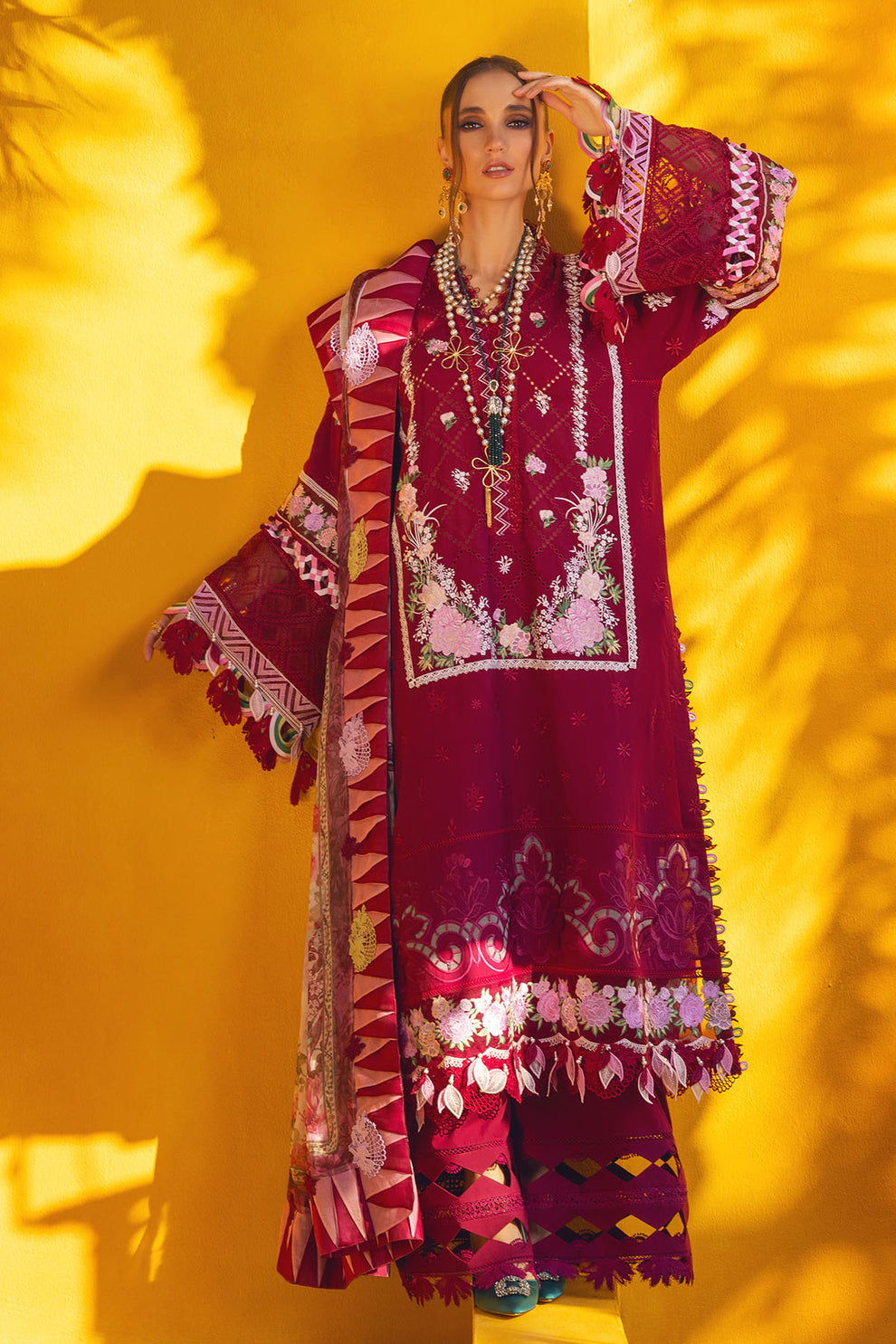 Annus Abrar - NERÓLI Unstitched Luxury Lawn '24