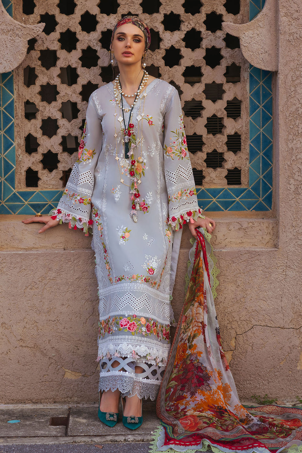 Annus Abrar - NERÓLI Unstitched Luxury Lawn '24