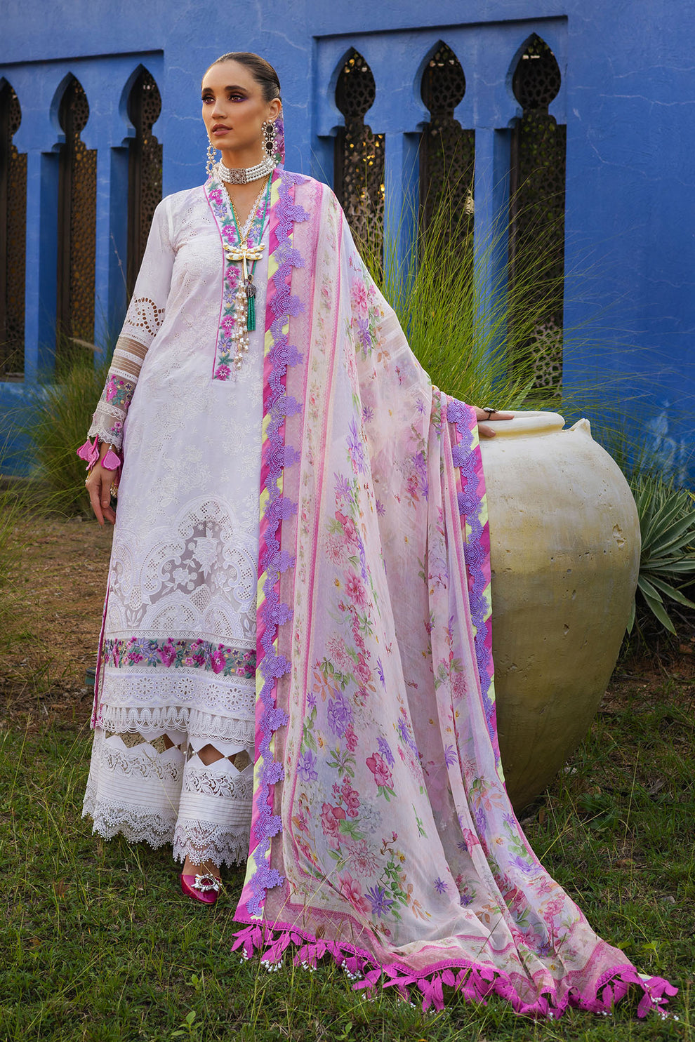 Annus Abrar - NERÓLI Unstitched Luxury Lawn '24