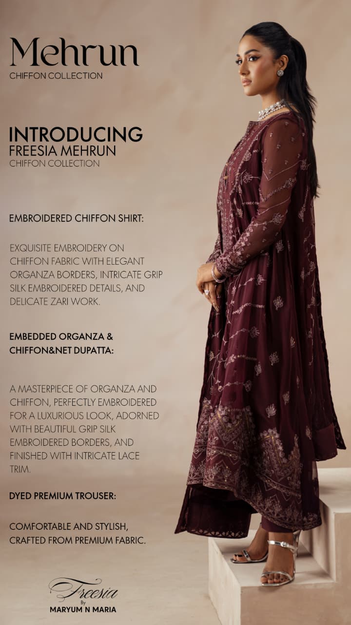 Maryum & Maria - Mehrun Chiffon Collection '25
