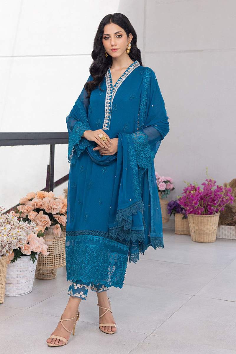Azure - Eid Ensembles Chiffon 3Pc '23