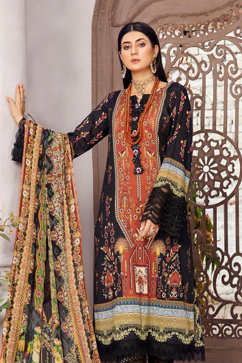 Emrose Drop II - Unstitched Digital Printed Lawn '22
