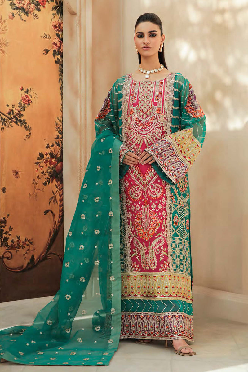 Freesia - Parizah Unstitched Embroidered Collection '22