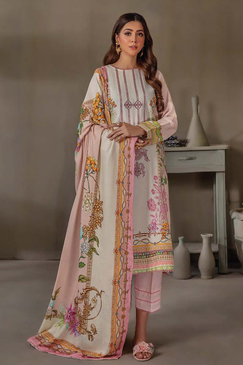 Lala - Sana & Samia Embroidered Woolen Print Collection