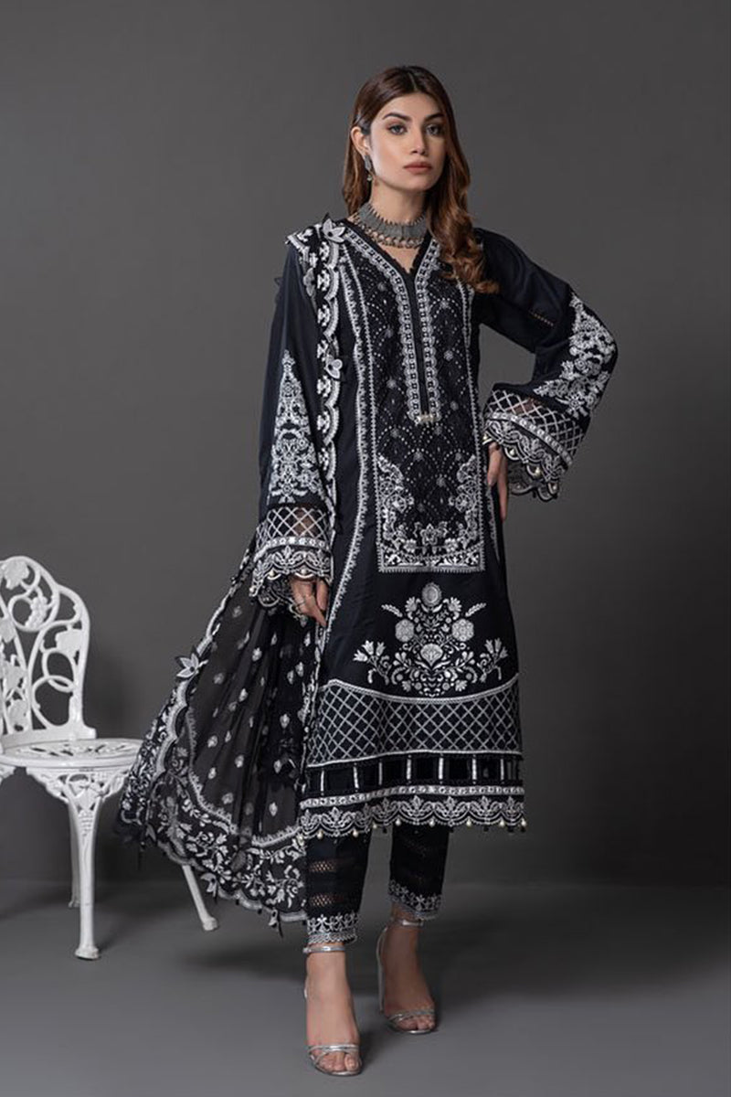 Anaya Monochrome Mystique Unstitched Embroidered Lawn '22