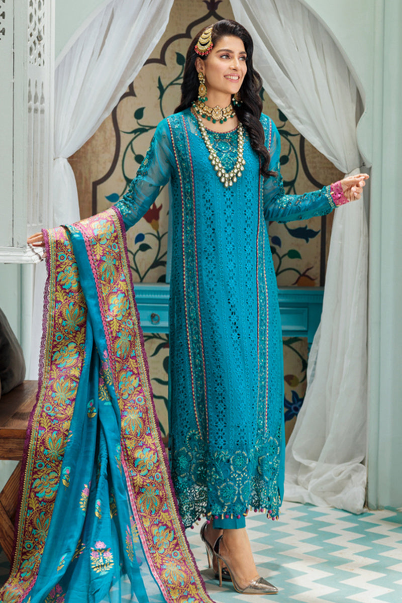 Noor Chiffon Lazerkari by Sadia Asad