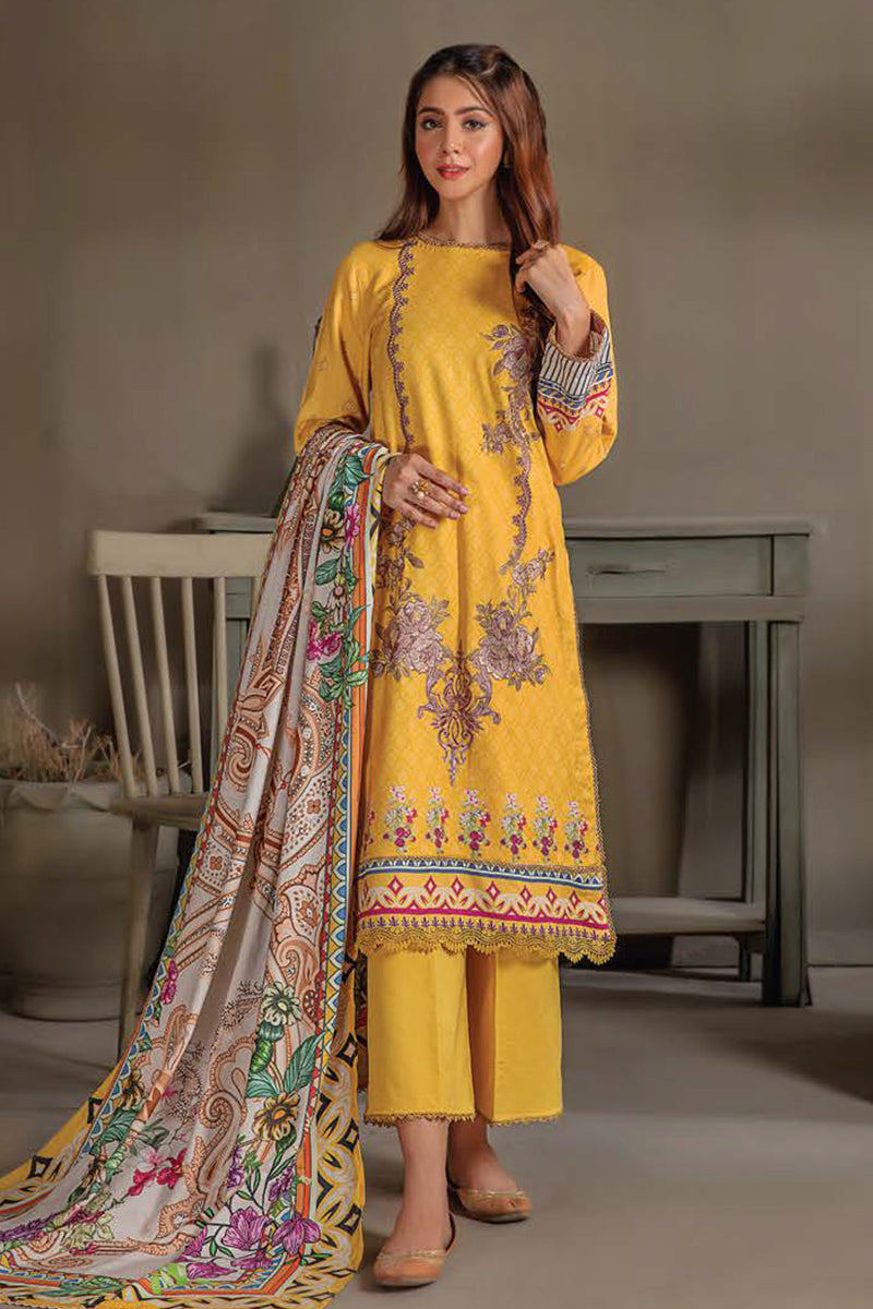 Lala - Sana & Samia Embroidered Woolen Print Collection