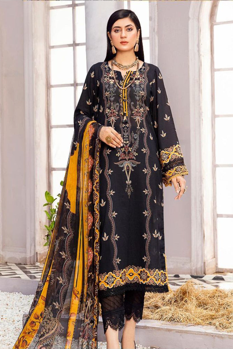 Emrose Drop II - Unstitched Digital Printed Lawn '22