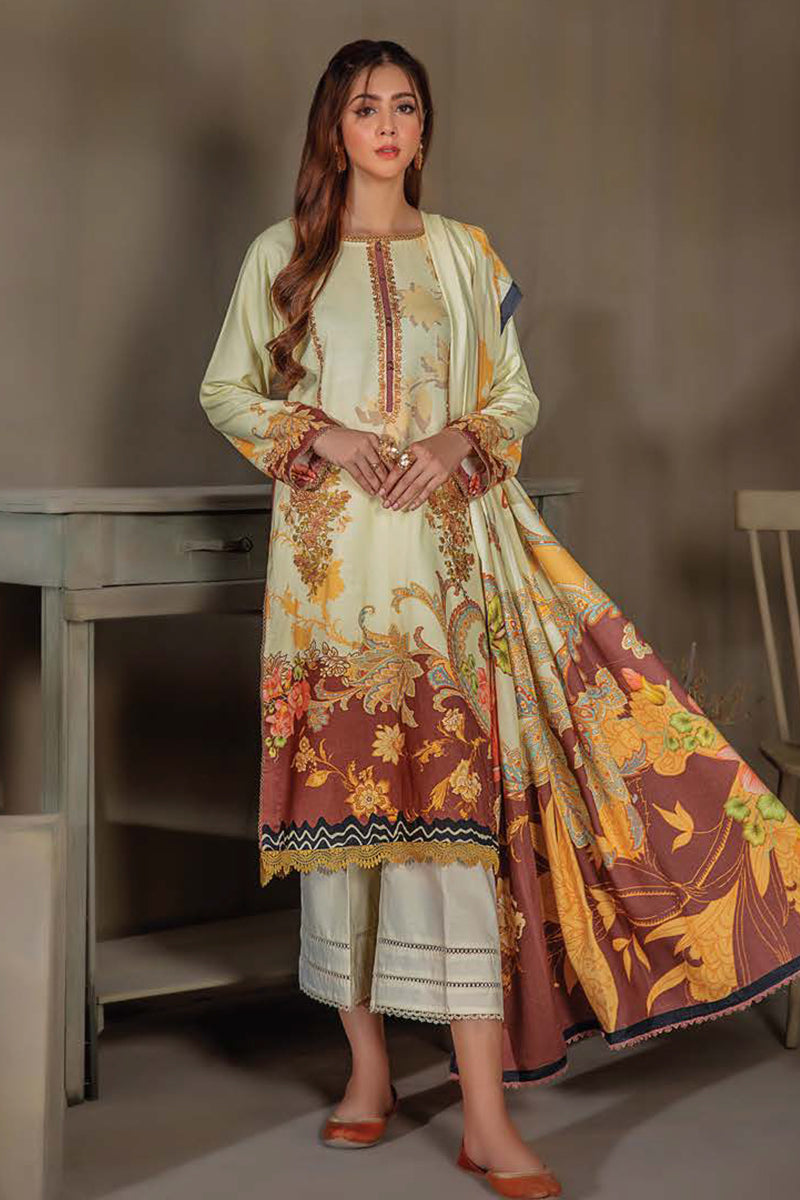 Lala - Sana & Samia Embroidered Woolen Print Collection