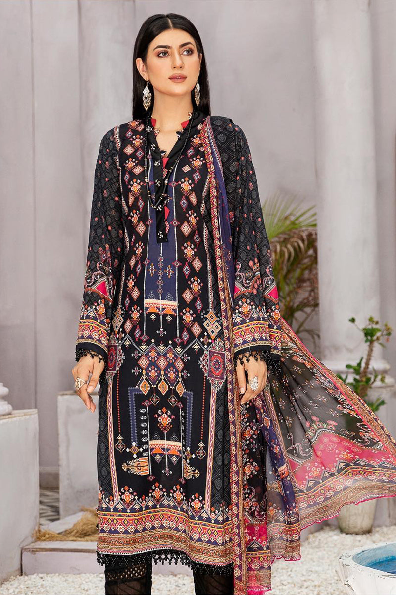 Emrose Drop II - Unstitched Digital Printed Lawn '22