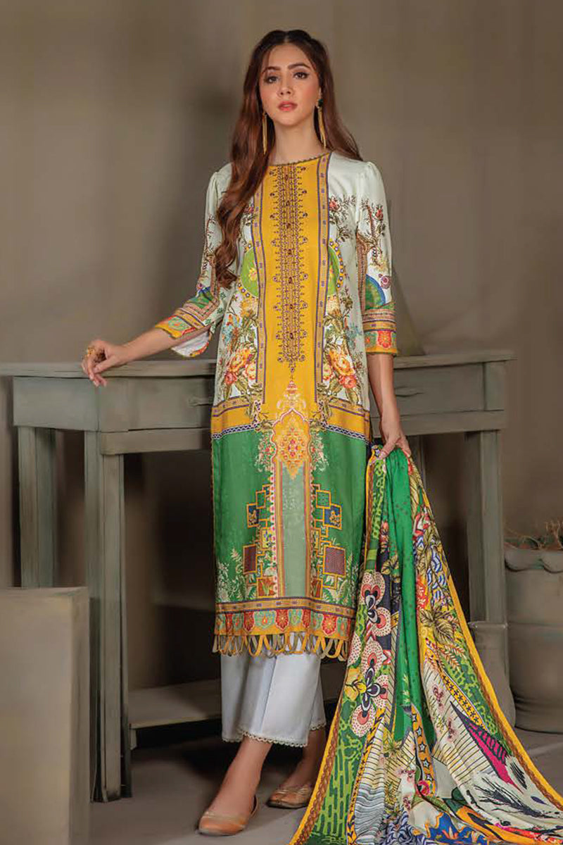 Lala - Sana & Samia Embroidered Woolen Print Collection