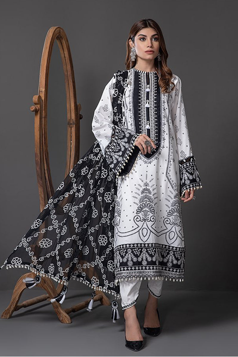 Anaya Monochrome Mystique Unstitched Embroidered Lawn '22
