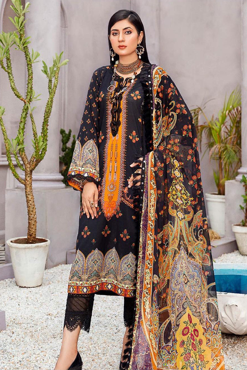 Emrose Drop II - Unstitched Digital Printed Lawn '22