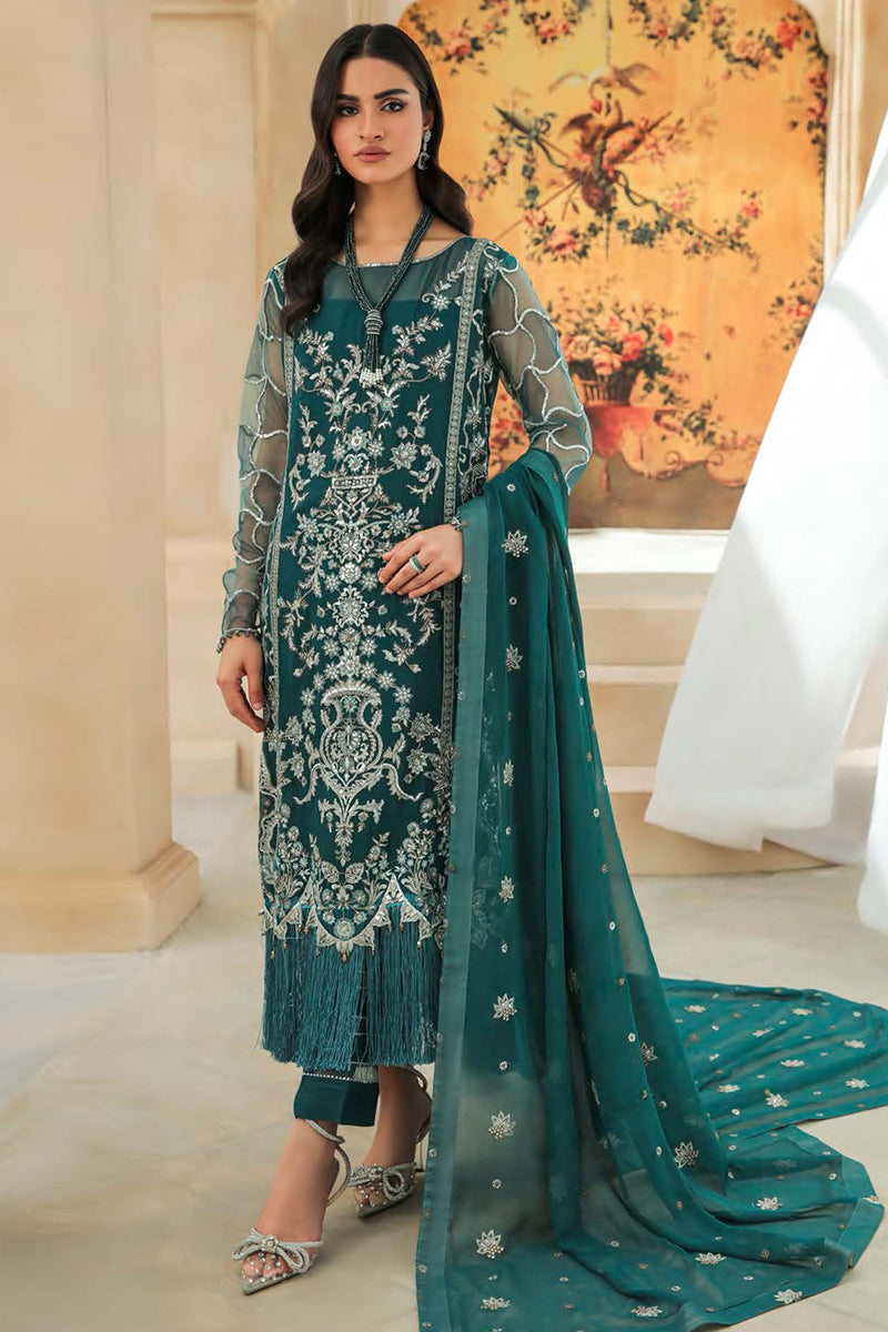 Freesia - Parizah Unstitched Embroidered Collection '22