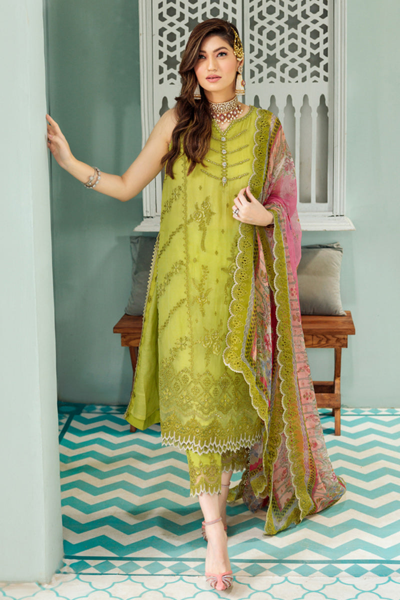 Noor Chiffon Lazerkari by Sadia Asad