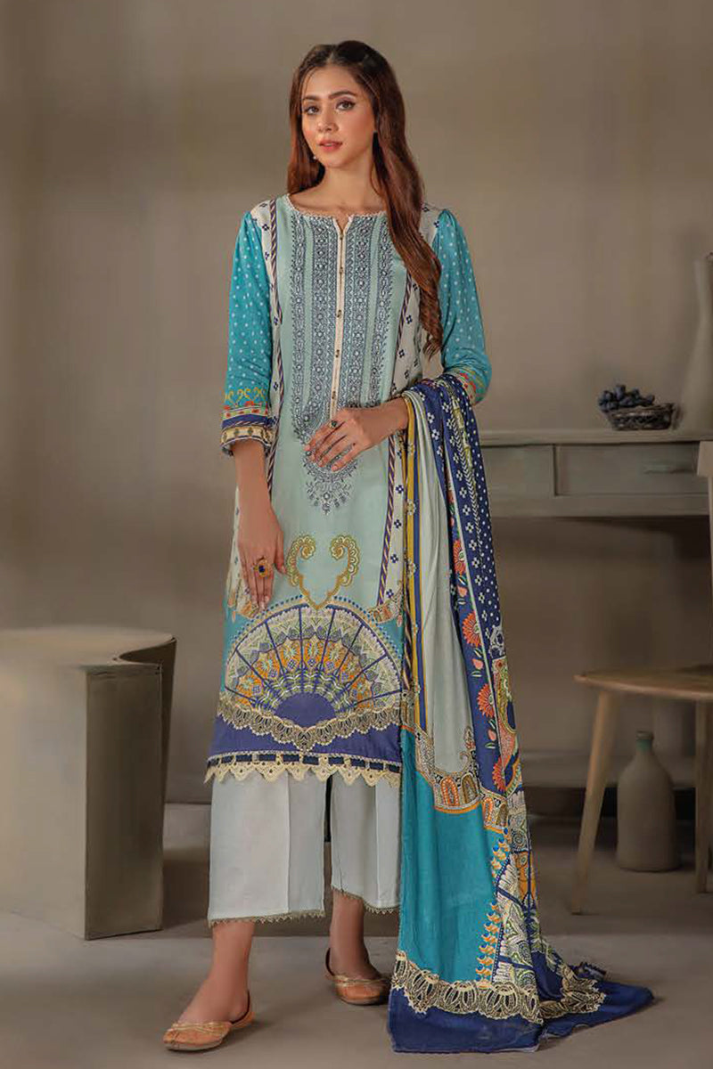 Lala - Sana & Samia Embroidered Woolen Print Collection
