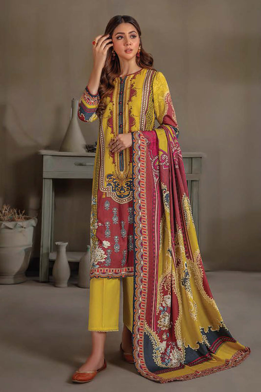Lala - Sana & Samia Embroidered Woolen Print Collection