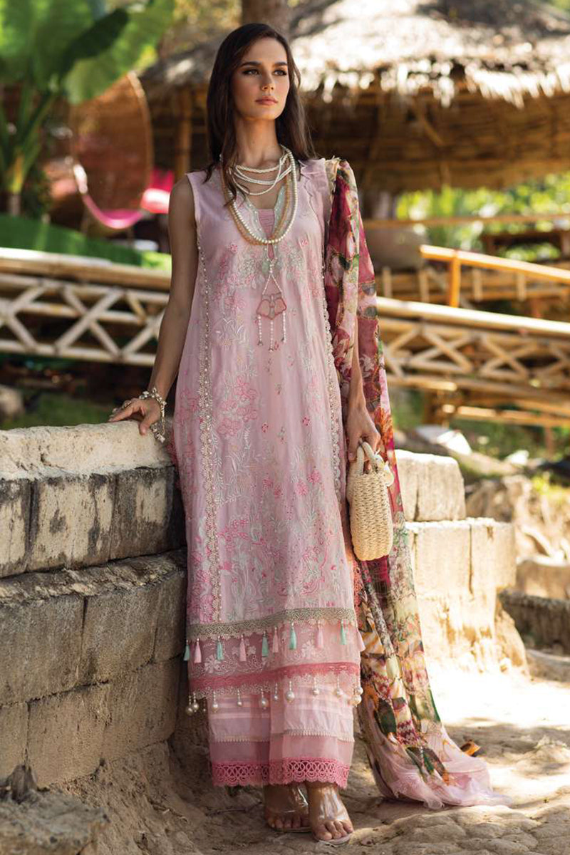 Zoha by Ansab Jahangir Embroidered Lawn Suits Unstitched 3 Piece ANJ21Z 09 Marina - Summer Collection main image 1