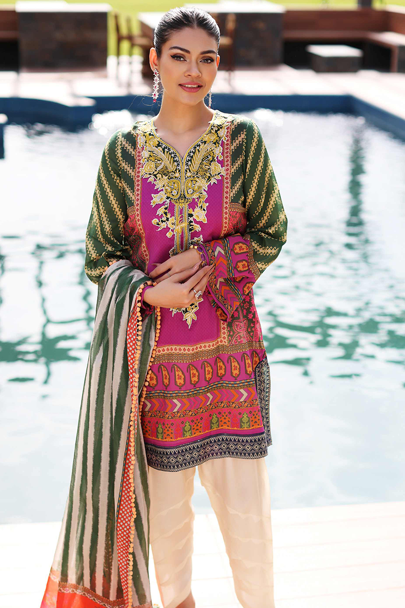 Sable V - Lila - Unstitched Lawn Collection '22
