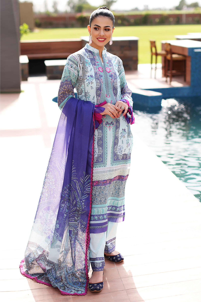 Sable V - Lila - Unstitched Lawn Collection '22