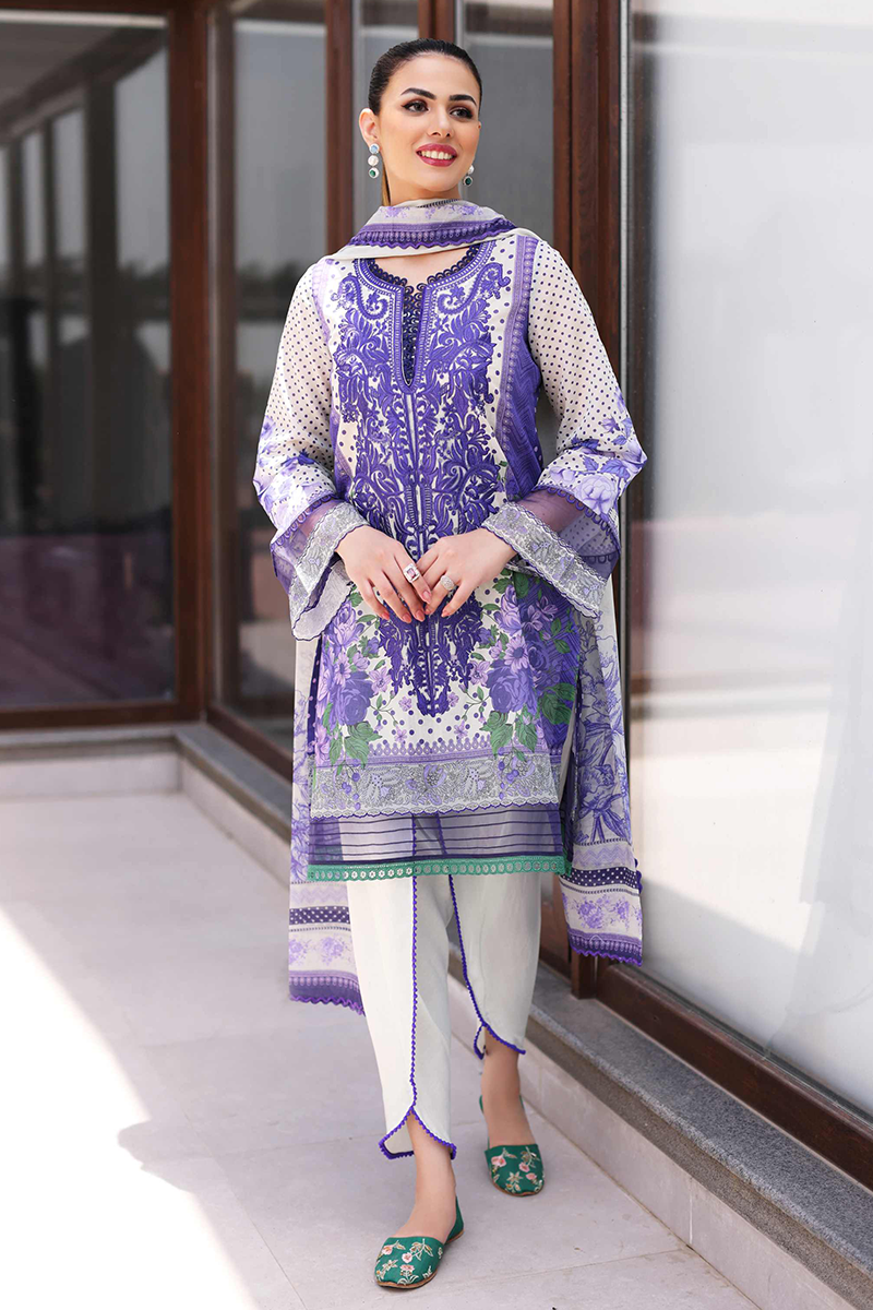 Sable V - Lila - Unstitched Lawn Collection '22