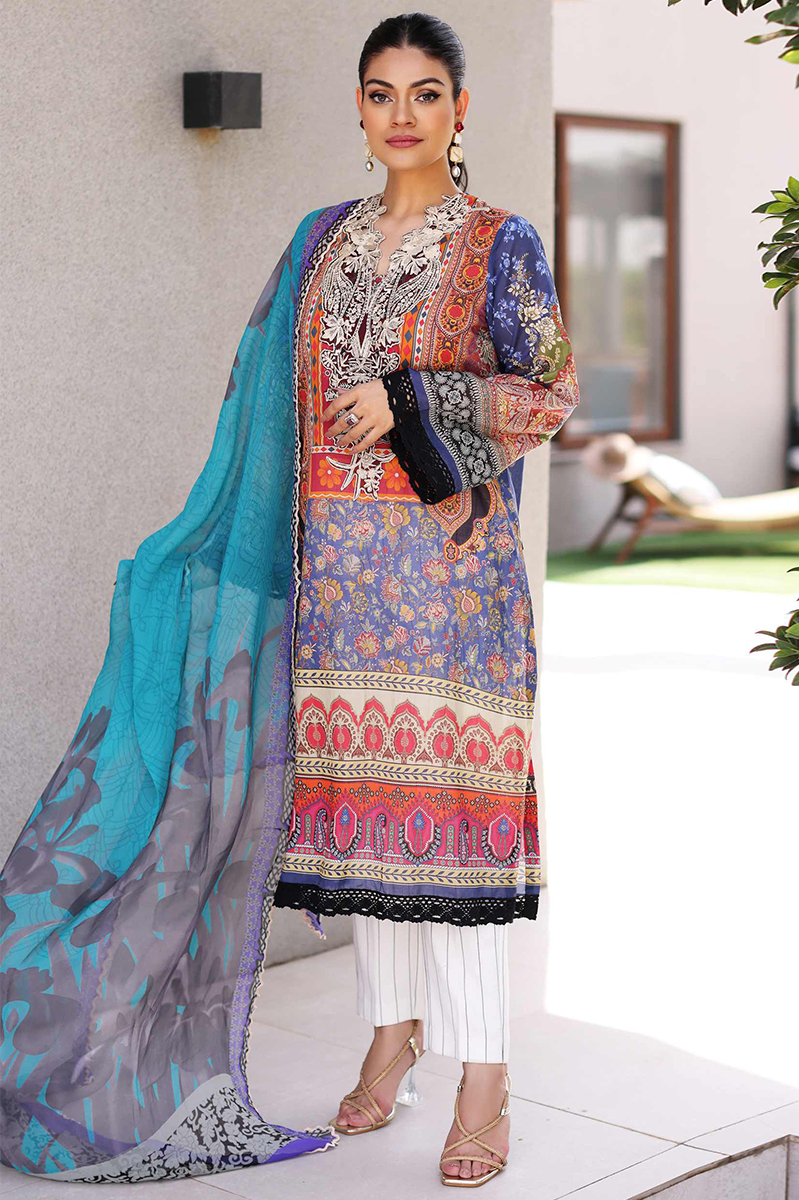 Sable V - Lila - Unstitched Lawn Collection '22