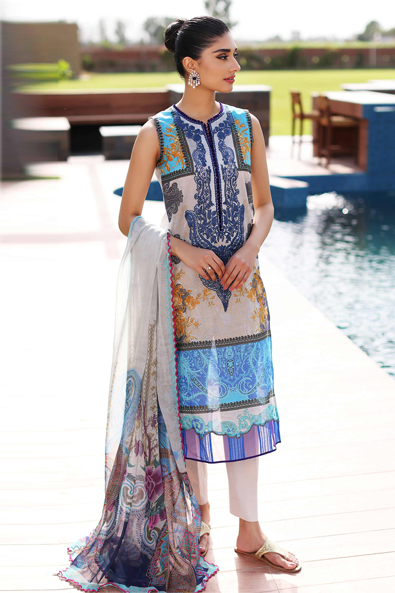 Sable V - Lila - Unstitched Lawn Collection '22