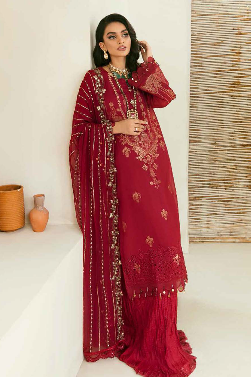 Nureh - Maya Jacquard - Unstitched Embroidered Cambric Jacquard Collection '22