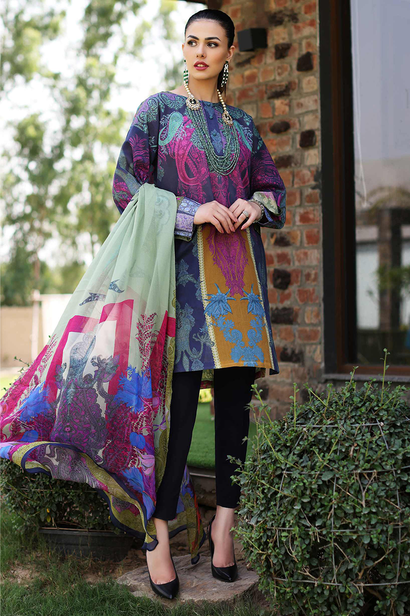 Sable V - Lila - Unstitched Lawn Collection '22