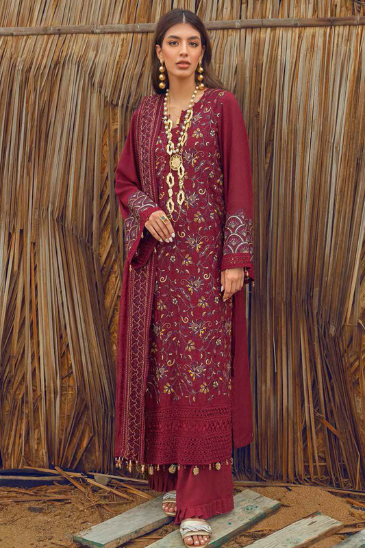 Nureh - Karavan - Unstitched Embroidered Karandi '22