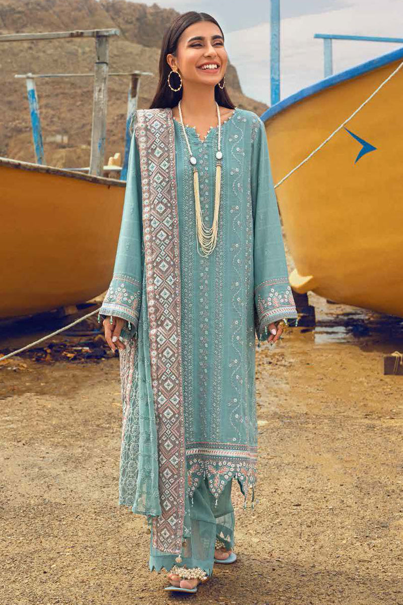Nureh - Karavan - Unstitched Embroidered Karandi '22