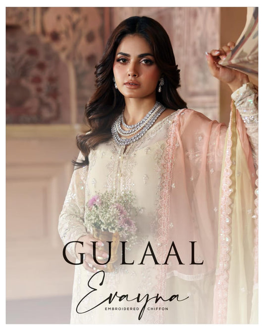 Gulaal - Evayna Embroidered Chiffon Collection '25