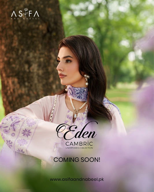 Asifa & Nabeel- EDEN Cambric Unstitched Collection '25