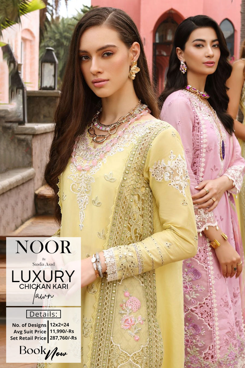 Noor by Sadia Asad - Luxury Chikankari Lawn '23